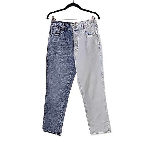 PACSUN 2 Tone Sided High Rise Straight Jeans Womens Size 27 - Picture 1 of 13